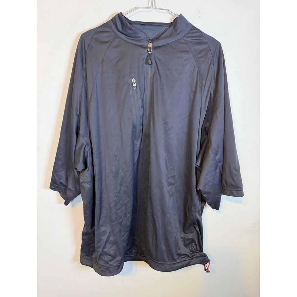 Sun Mountain Mens Rain Pullover RainFlex SS Quarter Zip Black XXL